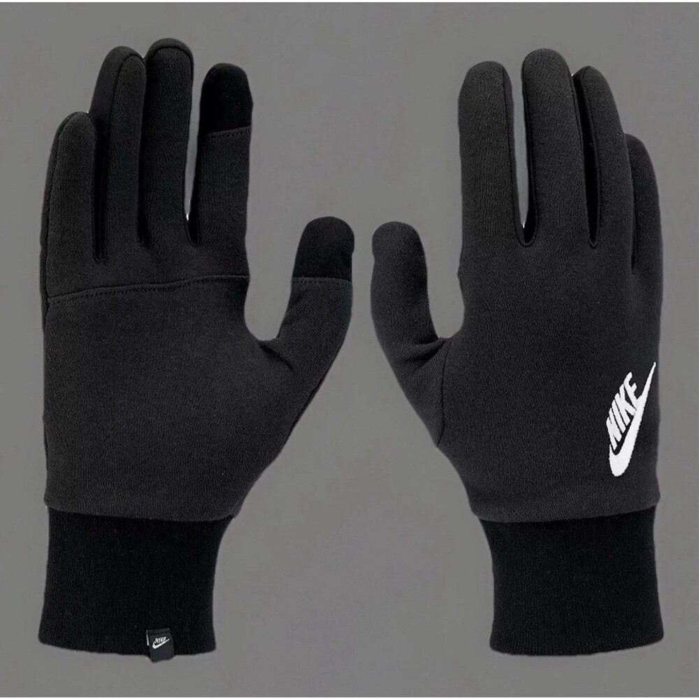Nike Club Fleece 2.0 Winter Touchscreen Gloves Men's Size XL Black White NWT